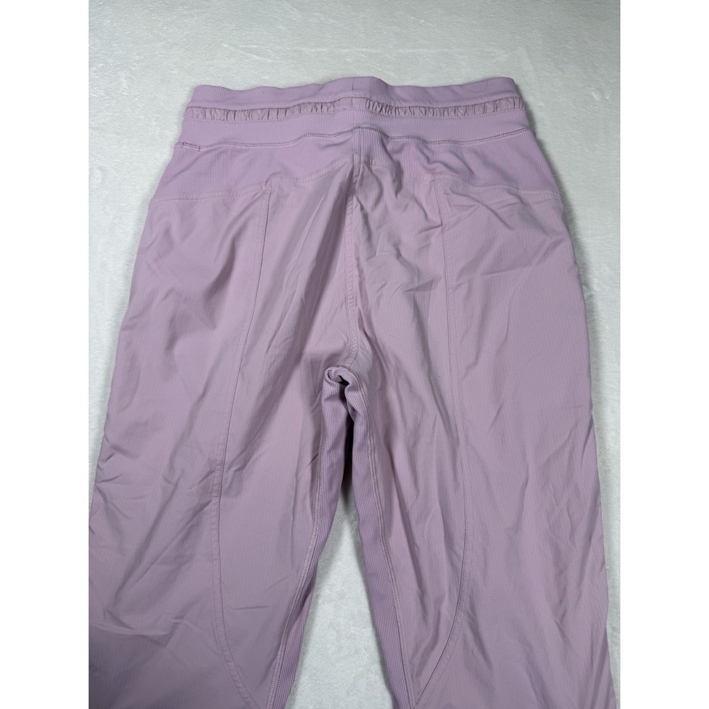 Lululemon Dance Studio Mid Rise Cropped Pant Pink Peony Size 6 Ruched Hem - Picture 7 of 8